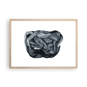 Póster en marco roble claro - No es tan sencillo - 70x50 cm