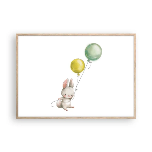 Póster en marco roble claro - ¡Yo también volaré! - 100x70 cm