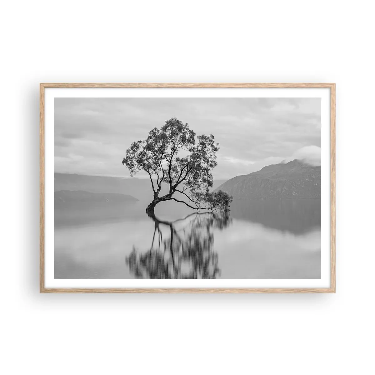 Póster en marco roble claro - Existe tal lugar en el mundo - 100x70 cm