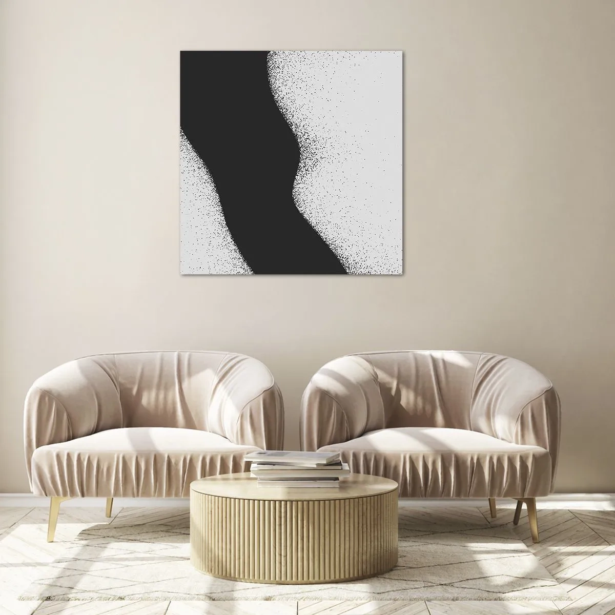 Cuadro sobre vidrio - Impresiones sobre Vidrio - Equilibrio suave - 50x50 cm