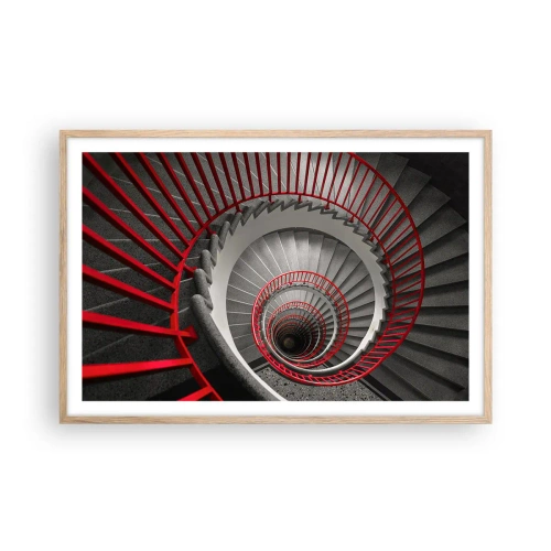 Póster en marco roble claro - Juegos arquitectónicos - 91x61 cm