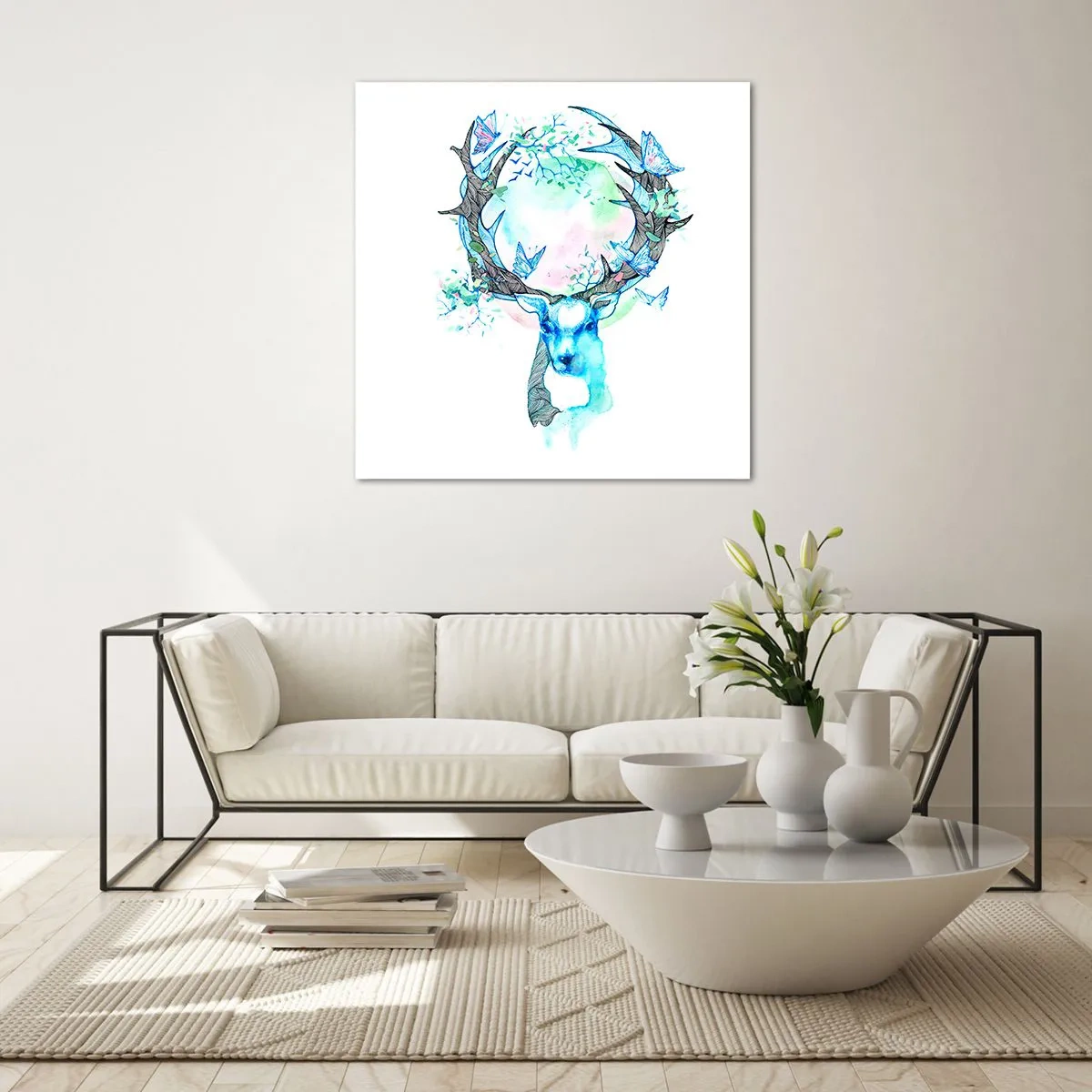 Cuadro sobre vidrio - Impresiones sobre Vidrio - La fuerza y la dulzura de la naturaleza - 60x60 cm