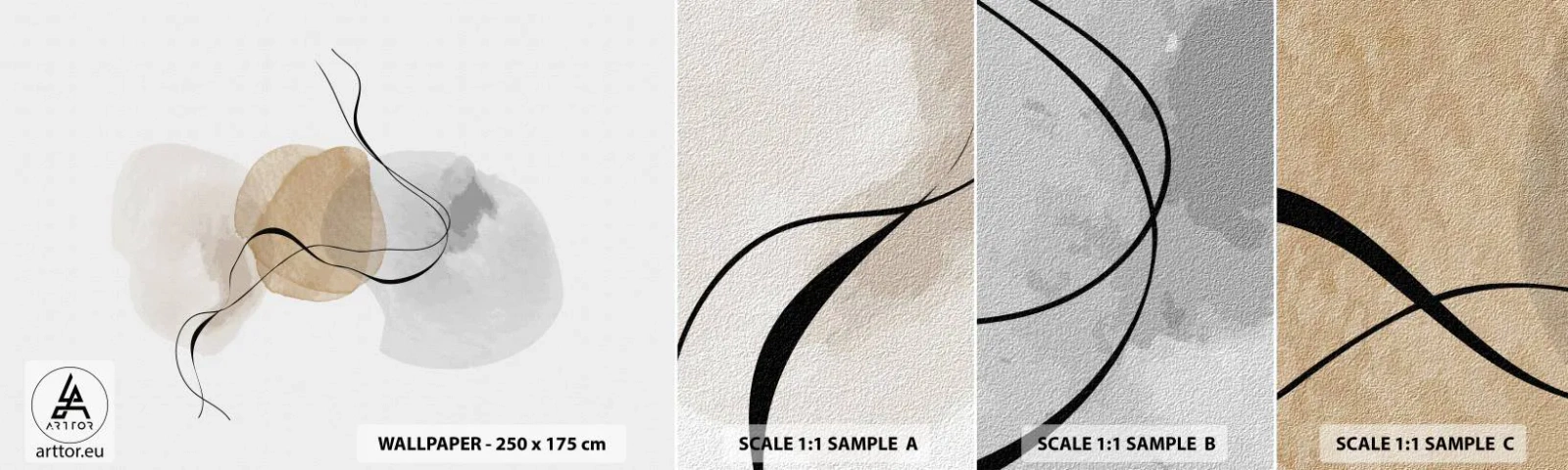 Muestra de fotomural autoadhesivo Deluxe Sticker - Pompas de aire - Abstracción, Pedazo, Patrón moderno - 100x30 cm