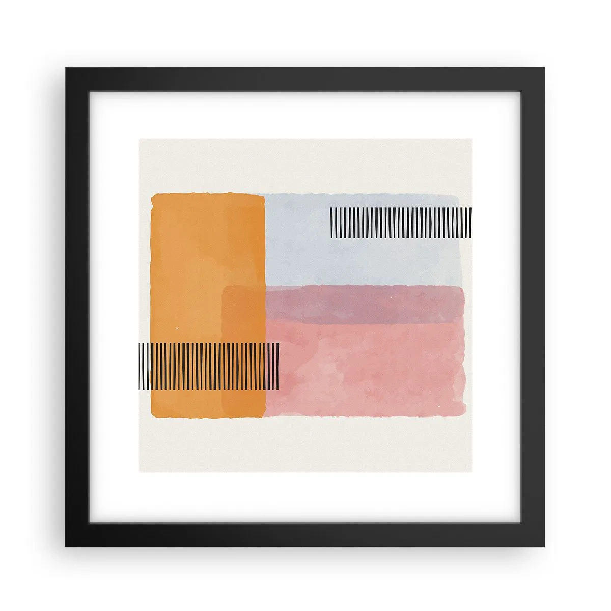 Póster en marco negro - La rectitud - 30x30 cm