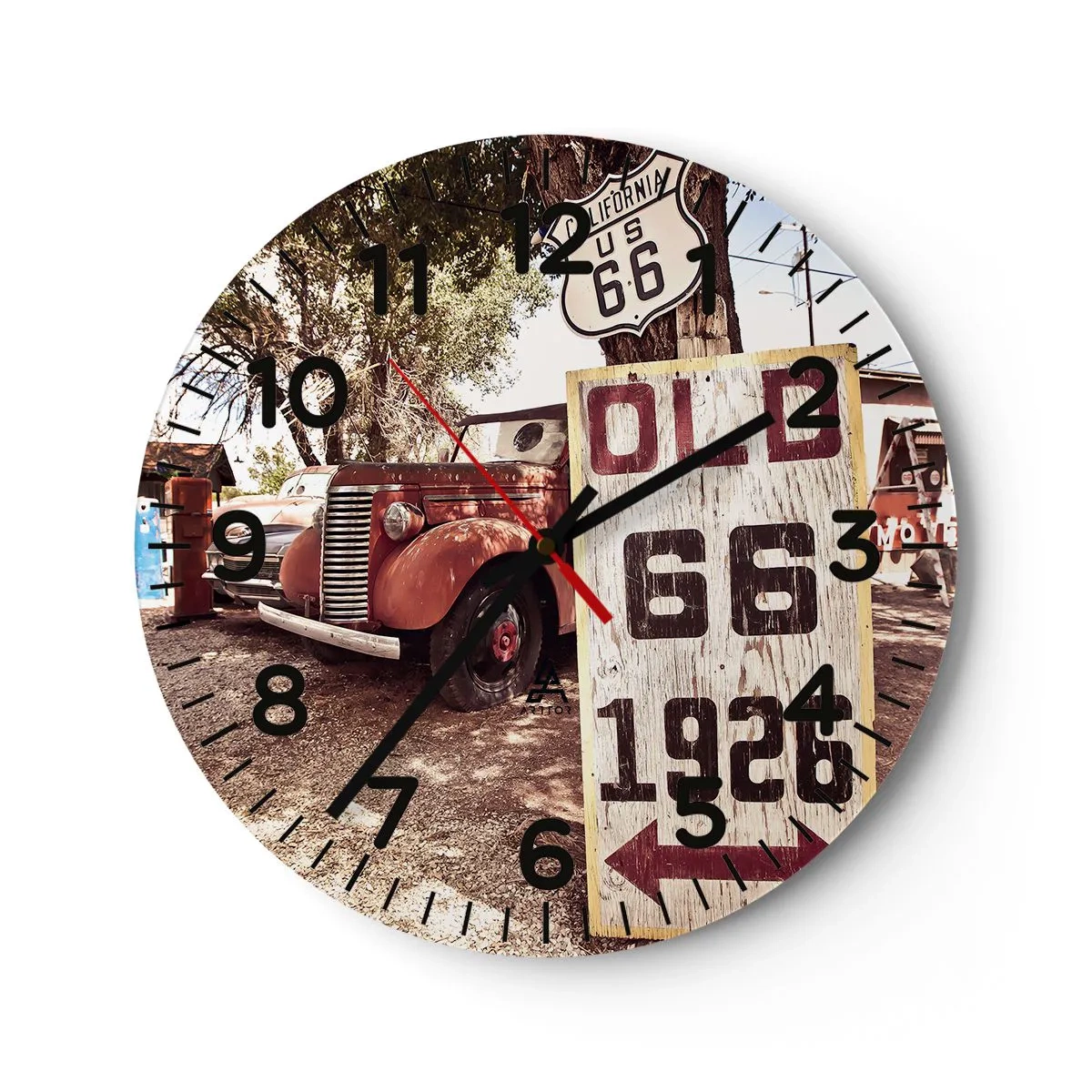 Reloj de pared - Reloj de vidrio - Una leyenda de la América profunda - 40x40 cm