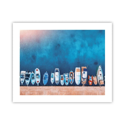 Póster - En fila y a la espera - 50x40 cm