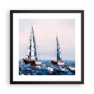 Póster en marco negro - Hermandad del viento - 40x40 cm