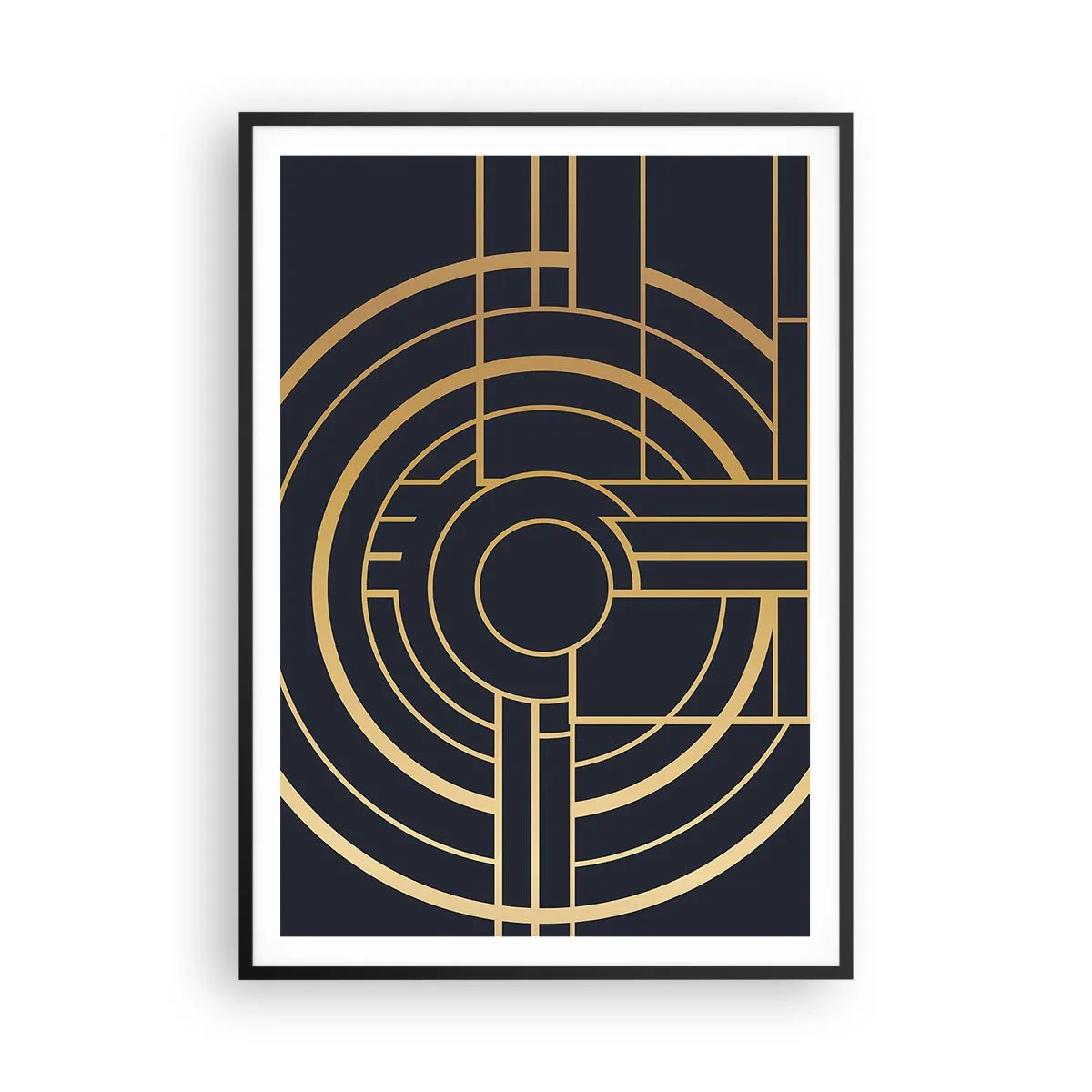 Póster en marco negro - Giro de los elementos - 70x100 cm