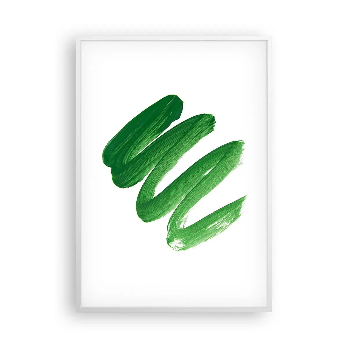Póster en marco blanco - Una broma verde - 70x100 cm
