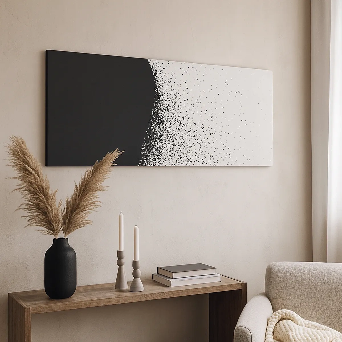 Cuadro sobre lienzo - Impresión de Imagen - El movimiento de las partículas - 30x30 cm