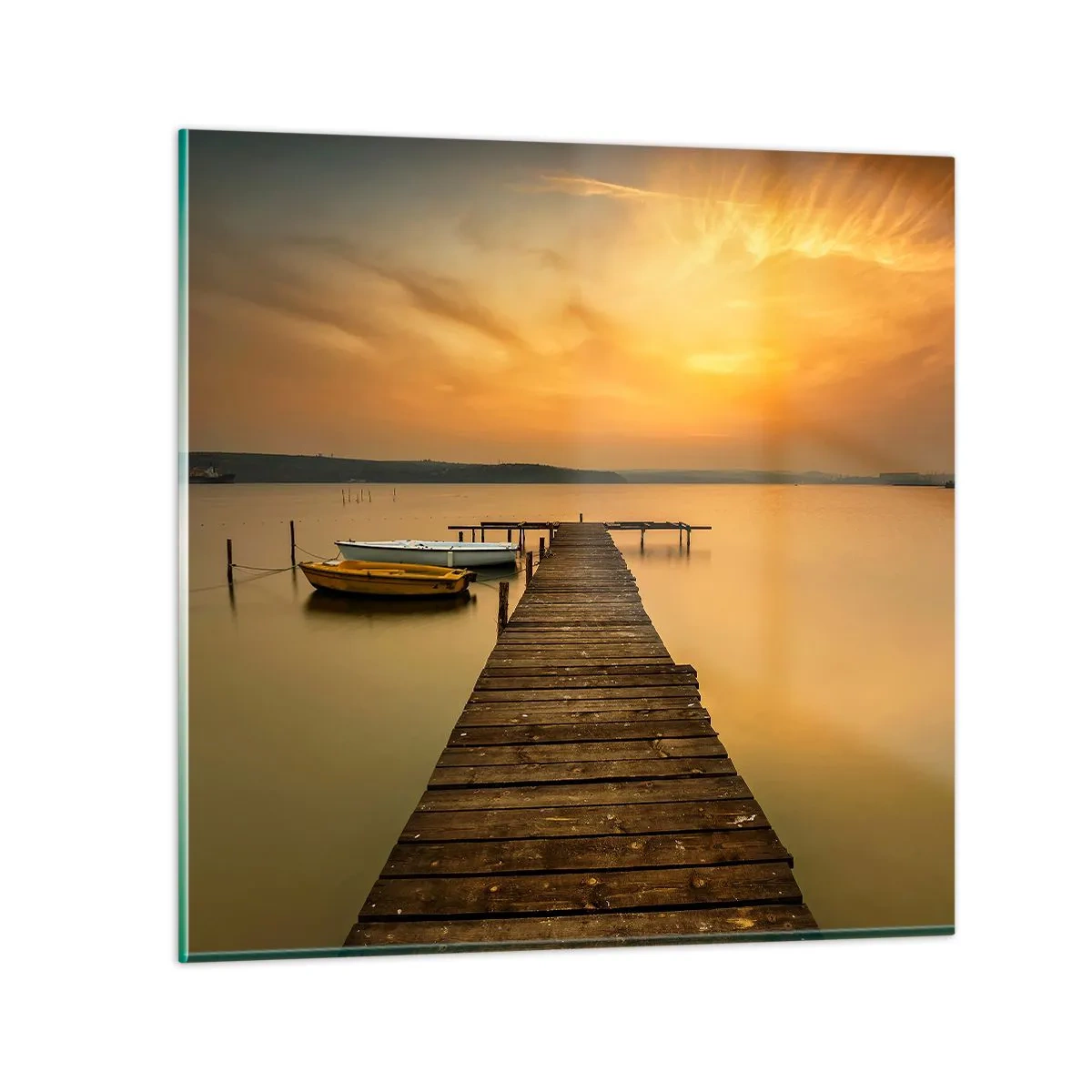 Cuadro sobre vidrio - Impresiones sobre Vidrio - Abriré el cielo dorado para ti - 70x70 cm