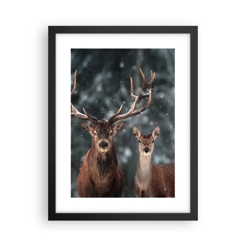 Póster en marco negro - El señor y la señora del bosque - 30x40 cm