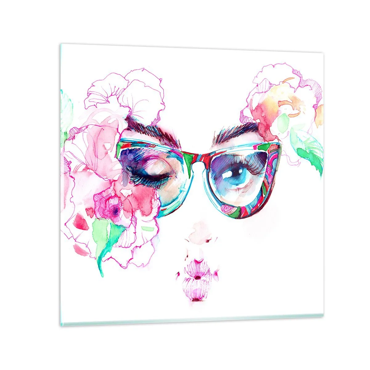 Cuadro sobre vidrio - Impresiones sobre Vidrio - Una promesa tentadora - 70x70 cm