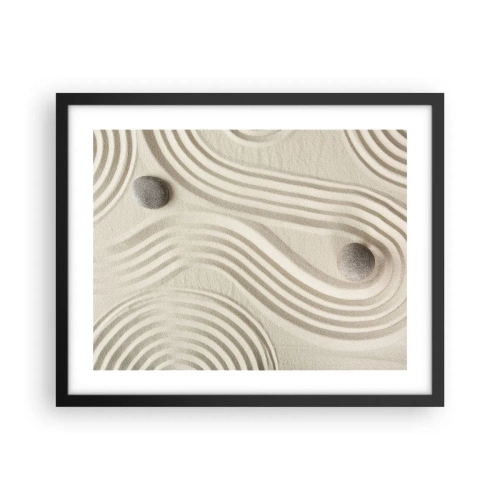 Póster en marco negro - Un toque de calidez - 50x40 cm