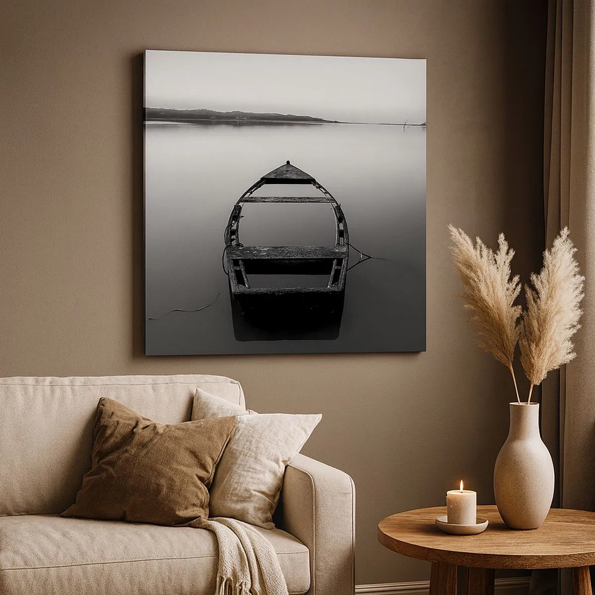 Cuadro sobre lienzo - Impresión de Imagen - Anhelo y melancolía - 30x30 cm