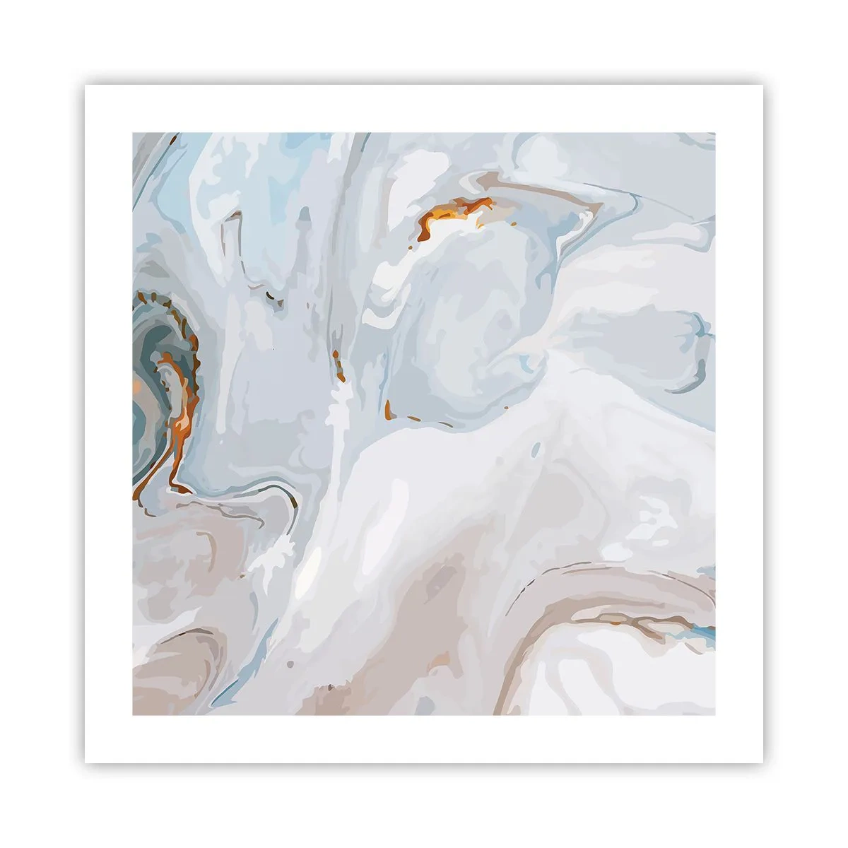 Póster - Blanco fusión - 50x50 cm