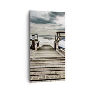 Cuadro sobre lienzo - Impresión de Imagen - La playa del norte - 55x100 cm