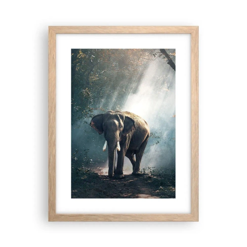 Póster en marco roble claro - Un paseo tranquilo - 30x40 cm