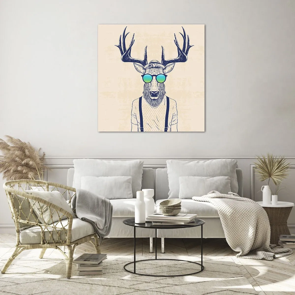 Cuadro sobre vidrio - Impresiones sobre Vidrio - ¿Y a quién esperabas? - 60x60 cm