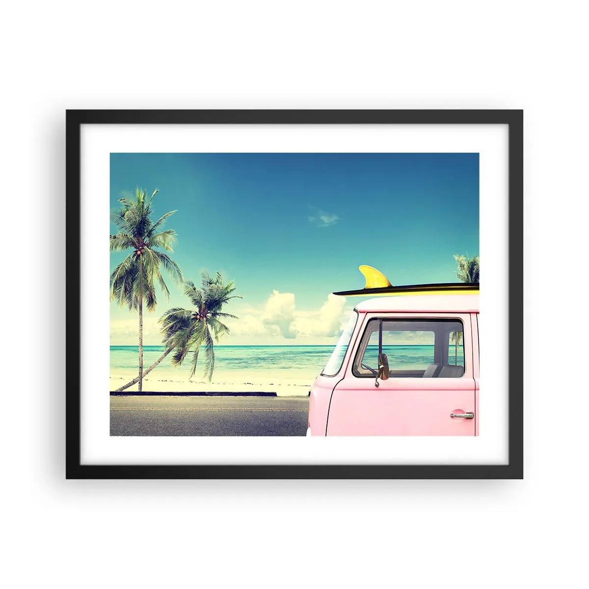 Póster en marco negro - Comienzan las vacaciones - 50x40 cm