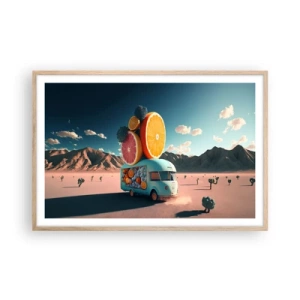 Póster en marco roble claro - Un sabor a vacaciones - 91x61 cm
