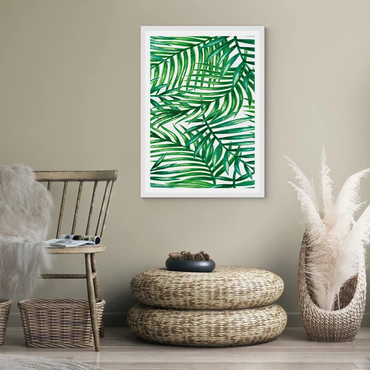 Póster en marco blanco - Bajo el verde - 30x40 cm