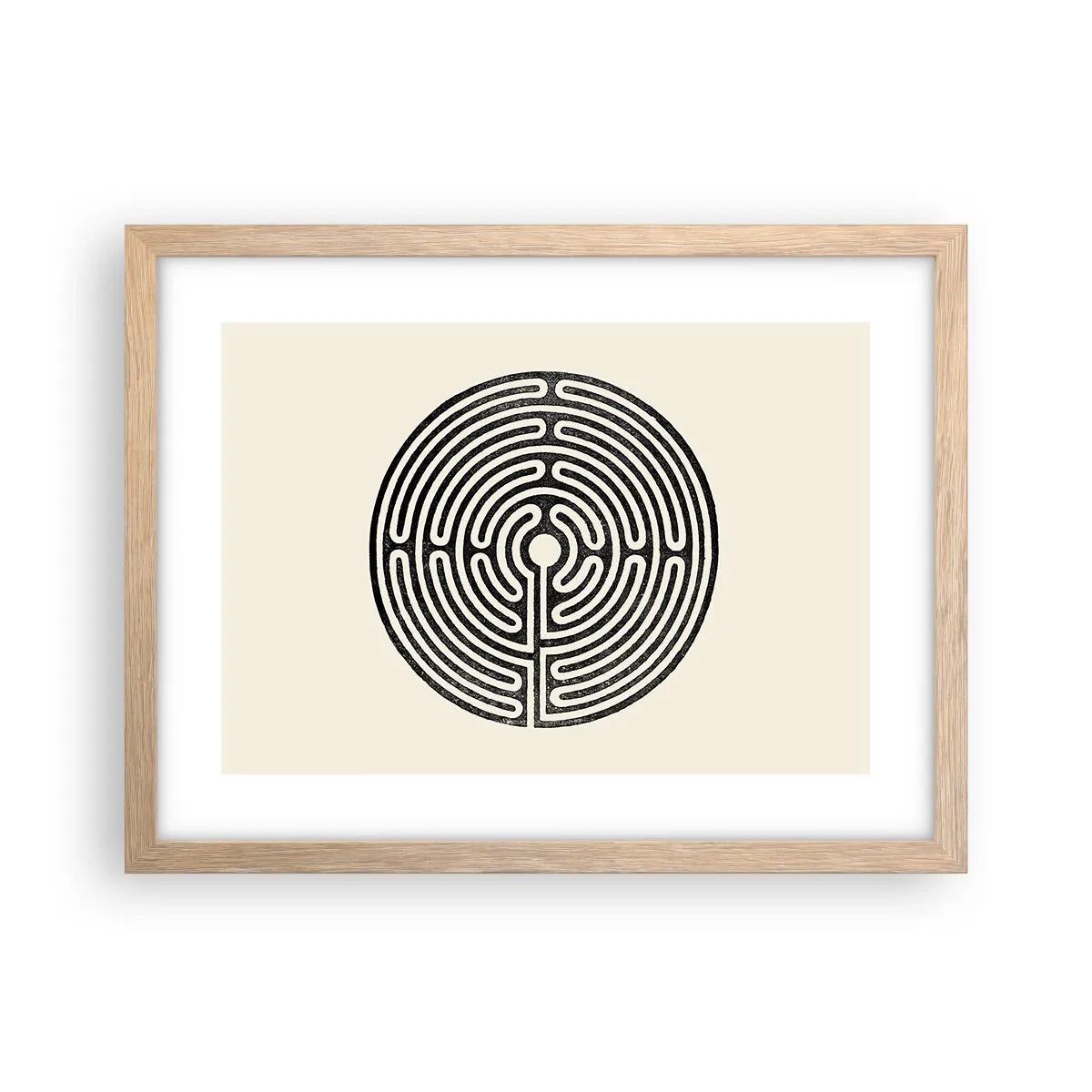 Póster en marco roble claro - Orden misterioso - 40x30 cm