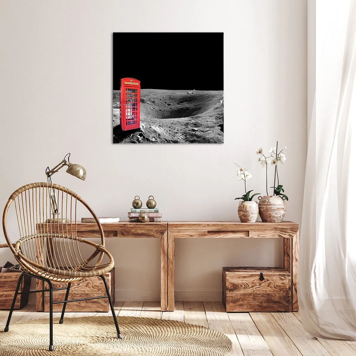 Cuadro sobre lienzo - Impresión de Imagen - Una broma cósmica - 50x50 cm
