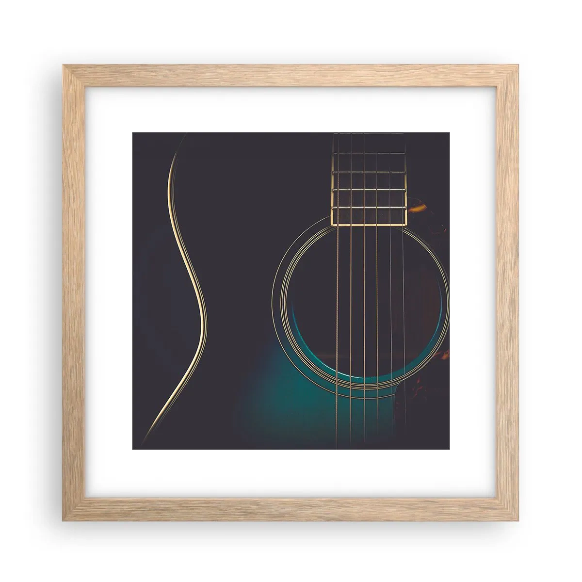 Póster en marco roble claro - Un momento antes de que suene - 30x30 cm