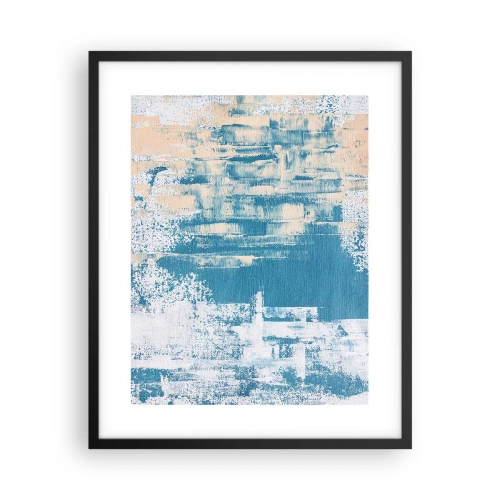 Póster en marco negro - A través de un carámbano - 40x50 cm