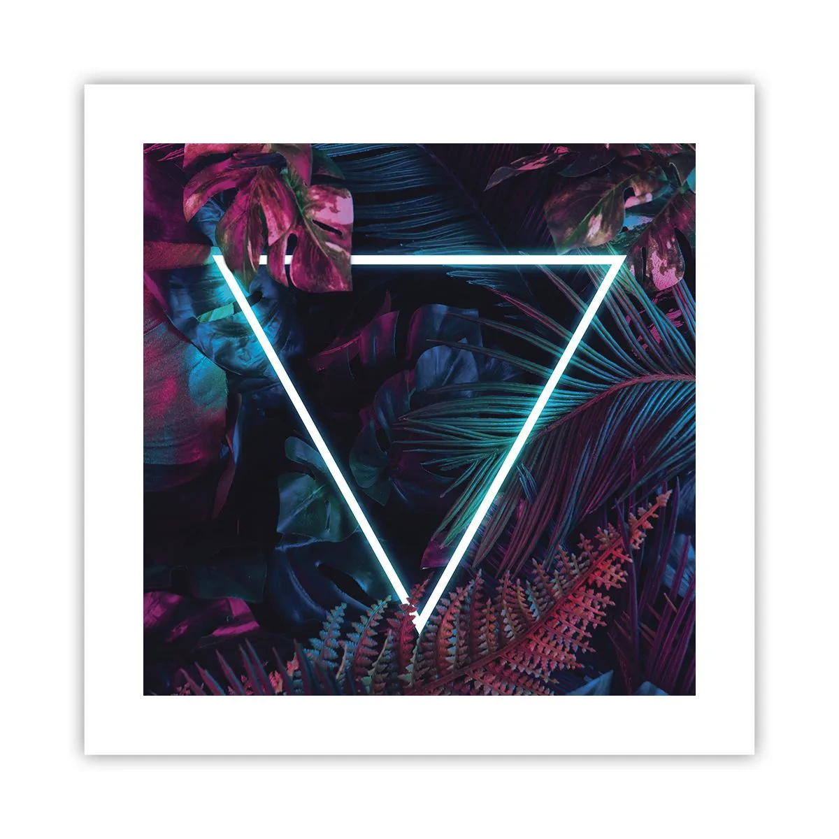 Póster - Jardín fluorescente - 40x40 cm