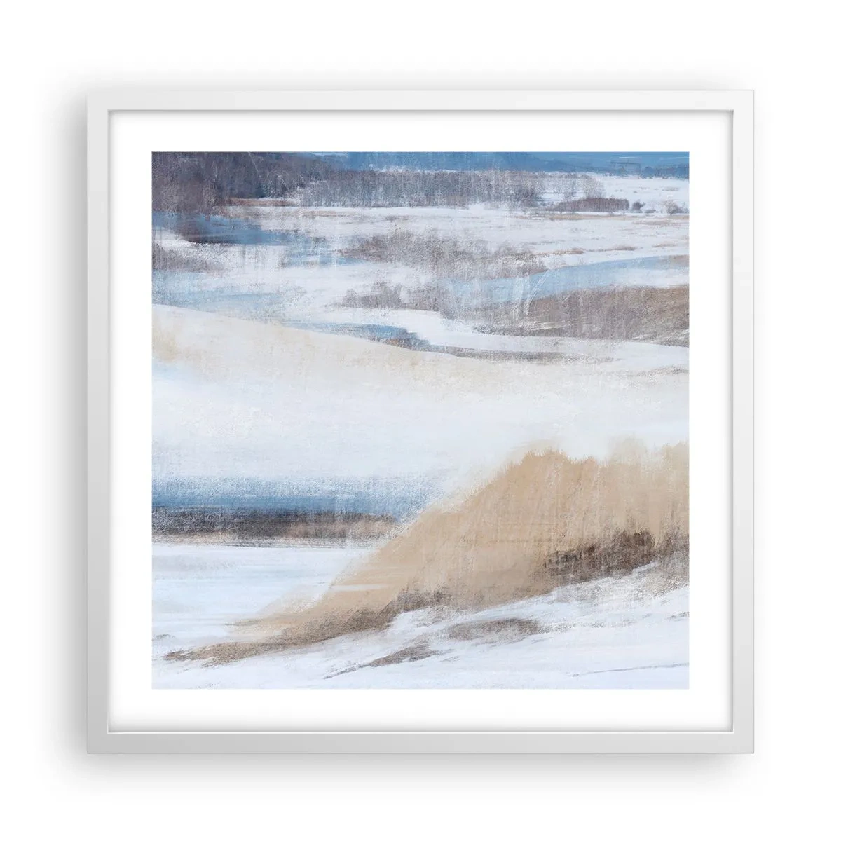 Póster en marco blanco - Composición invernal - 50x50 cm