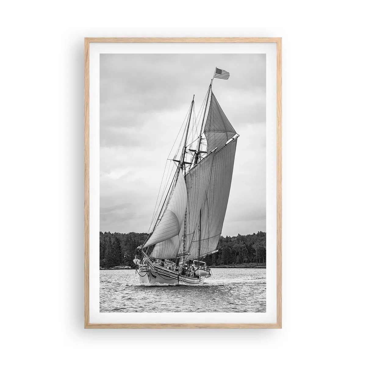 Póster en marco roble claro - Hermanos del viento - 61x91 cm