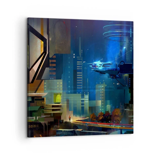 Cuadro sobre lienzo - Impresión de Imagen - En un futuro próximo - 50x50 cm