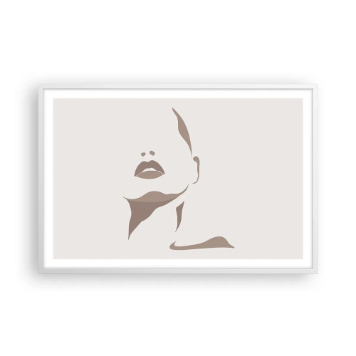 Póster en marco blanco - Creación a partir de la luz y la sombra - 91x61 cm