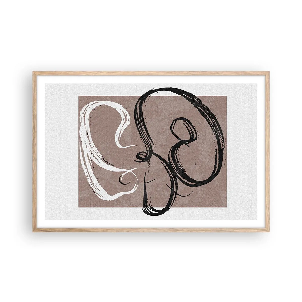 Póster en marco roble claro - Composición: la búsqueda de la plenitud - 91x61 cm