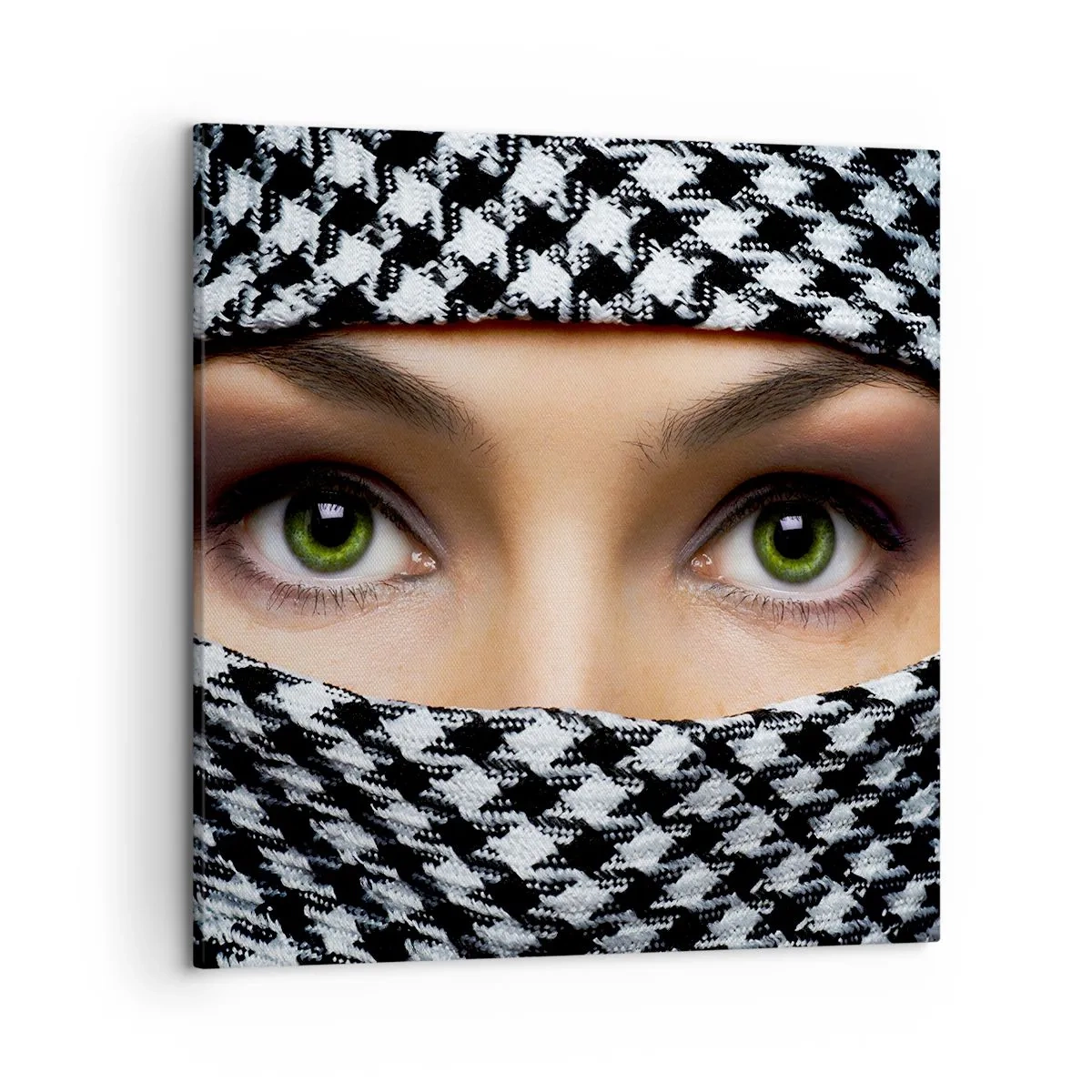 Cuadro sobre lienzo - Impresión de Imagen - Hermosa mirada de ojos verdes - 50x50 cm