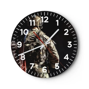 Reloj de pared - Reloj de vidrio - Por eso lucho - 40x40 cm