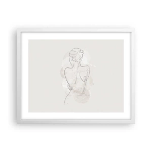 Póster en marco blanco - Como un cuerpo sensible - 50x40 cm
