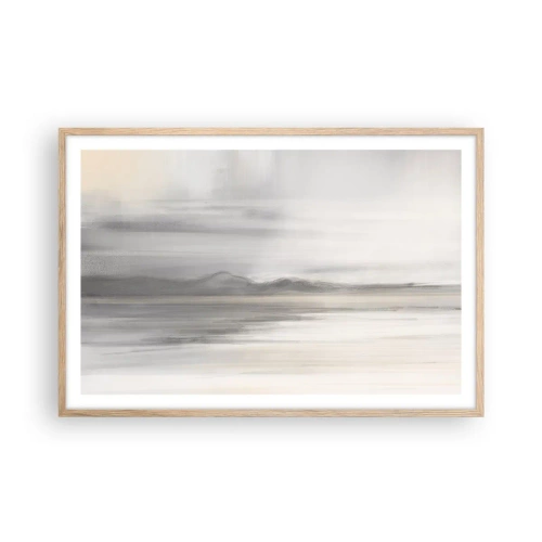 Póster en marco roble claro - Una distancia reflexiva - 91x61 cm