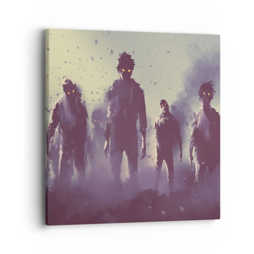 Cuadro sobre lienzo - Impresión de Imagen - ¡Cuidado! Aquí vienen - 40x40 cm