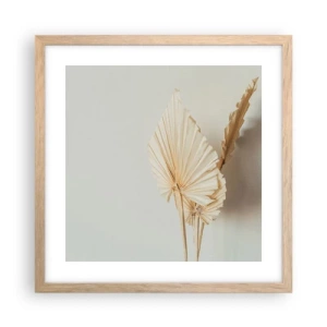 Póster en marco roble claro - Armonía y consuelo - 40x40 cm