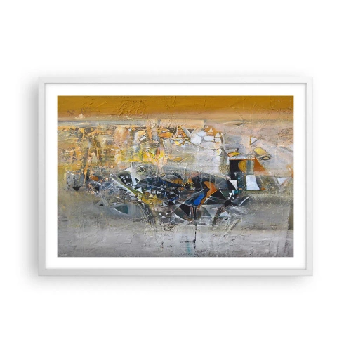 Póster en marco blanco - Todo se pondrá en su sitio - 70x50 cm