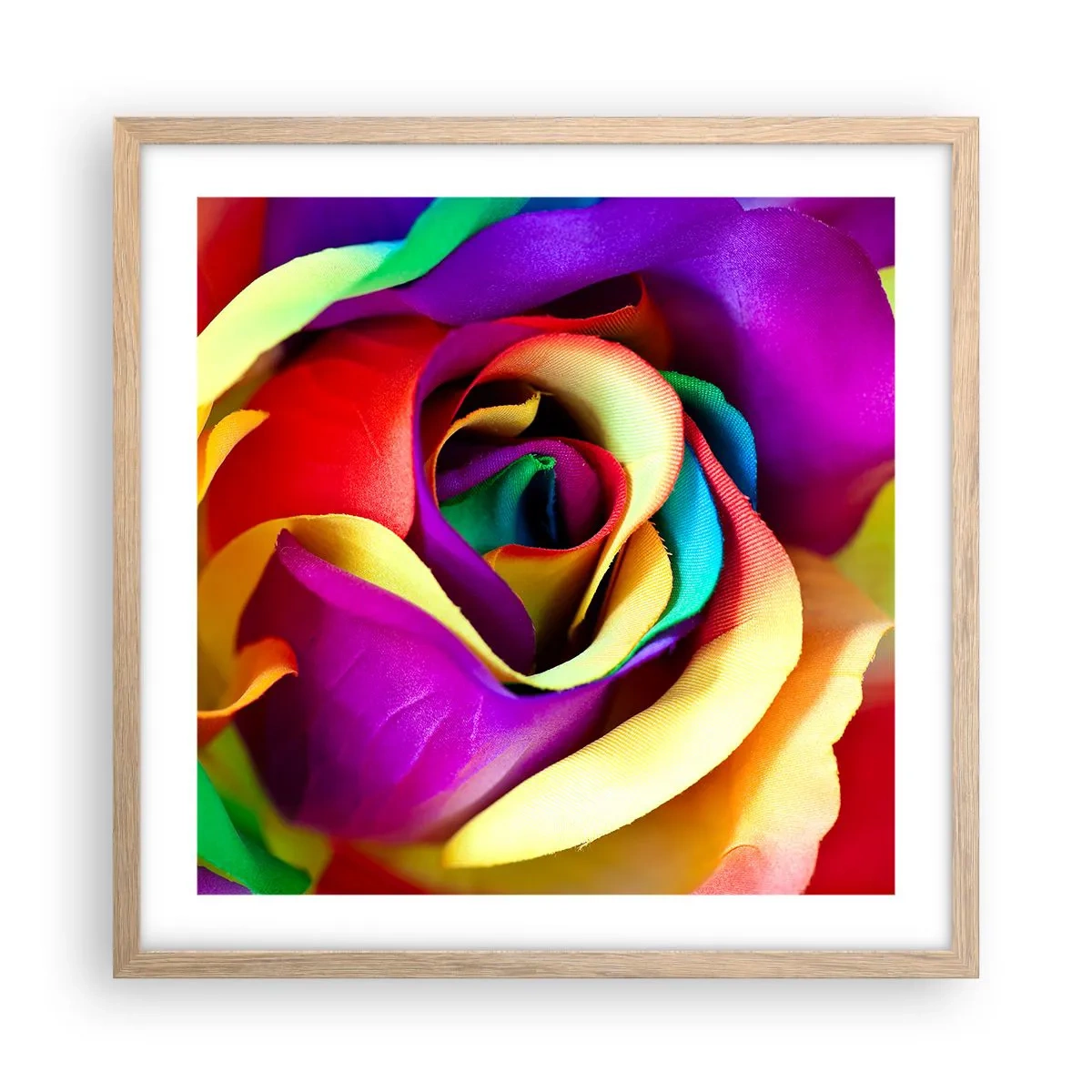 Póster en marco roble claro - Es imposible - 50x50 cm