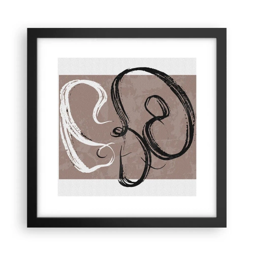 Póster en marco negro - Composición: la búsqueda de la plenitud - 30x30 cm