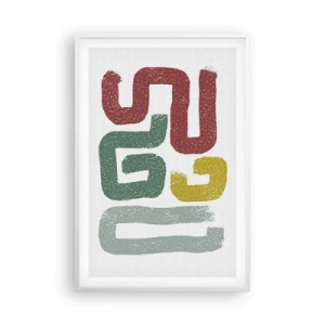 Póster en marco blanco - En un idioma desconocido - 61x91 cm