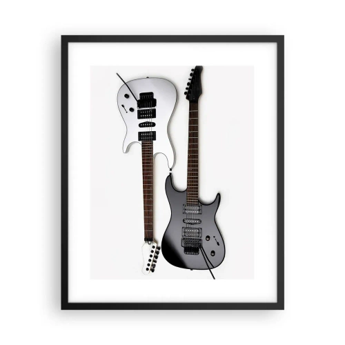 Póster en marco negro - Armonía de formas - 40x50 cm