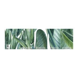 Muestra De Fotomural Standard Eco - Vegetación en estado puro - Hojas verdes, planta tropical, Naturaleza - 100x30 cm