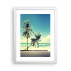 Póster en marco blanco - Comienzan las vacaciones - 30x40 cm