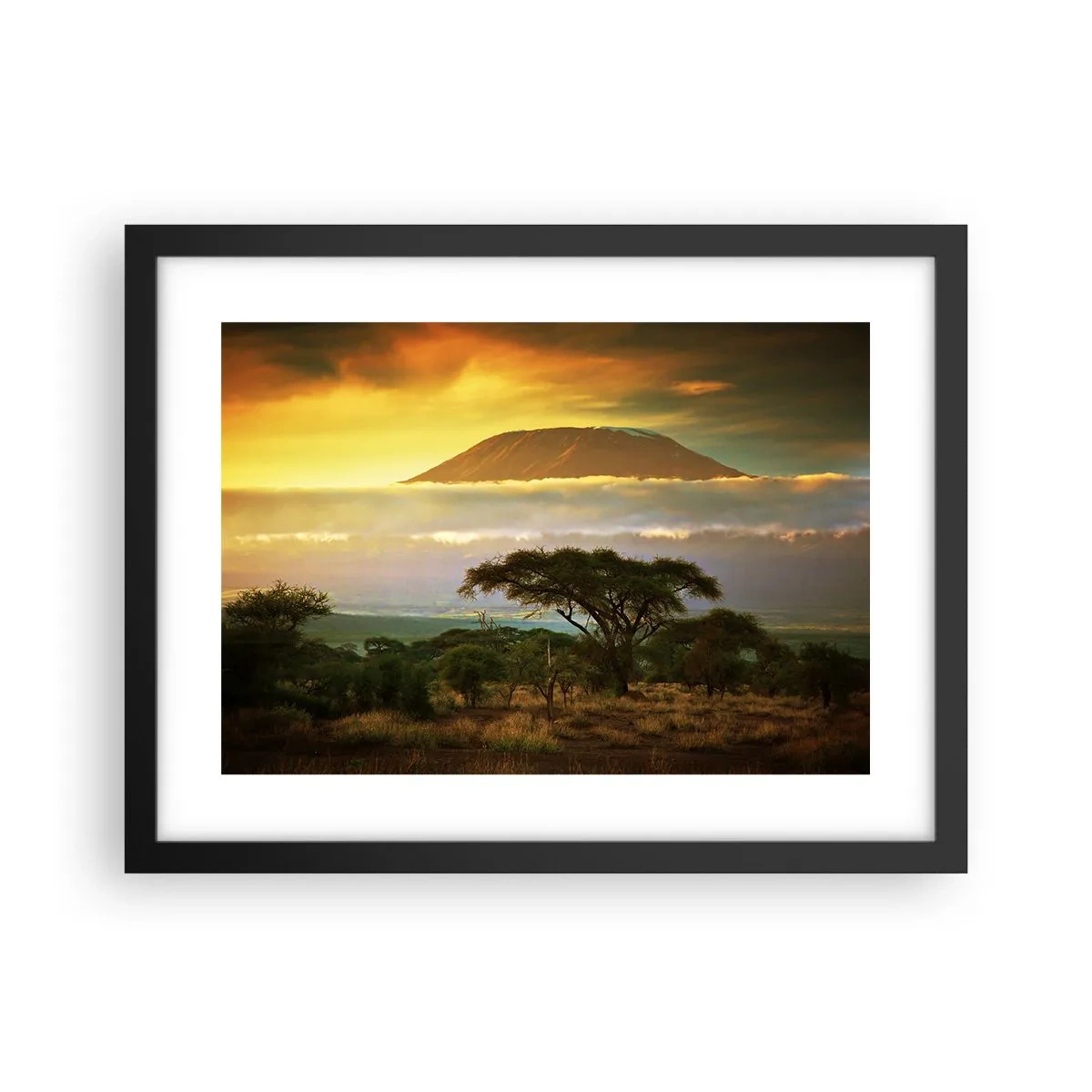 Póster en marco negro - El sueño del viajero - 40x30 cm